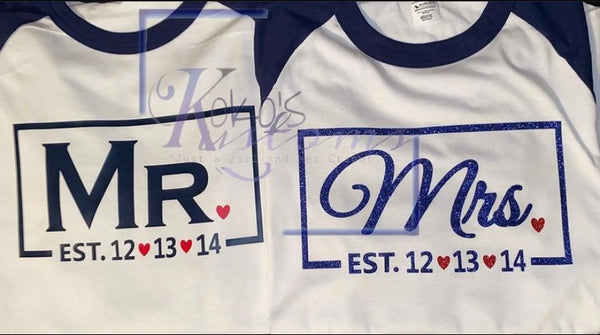 Mr. and Mrs. Anniversary Shirts